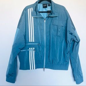 Adidas Ivy Park Icy Blue Nylon Track Jacket Beyoncé Gender Neutral Size S